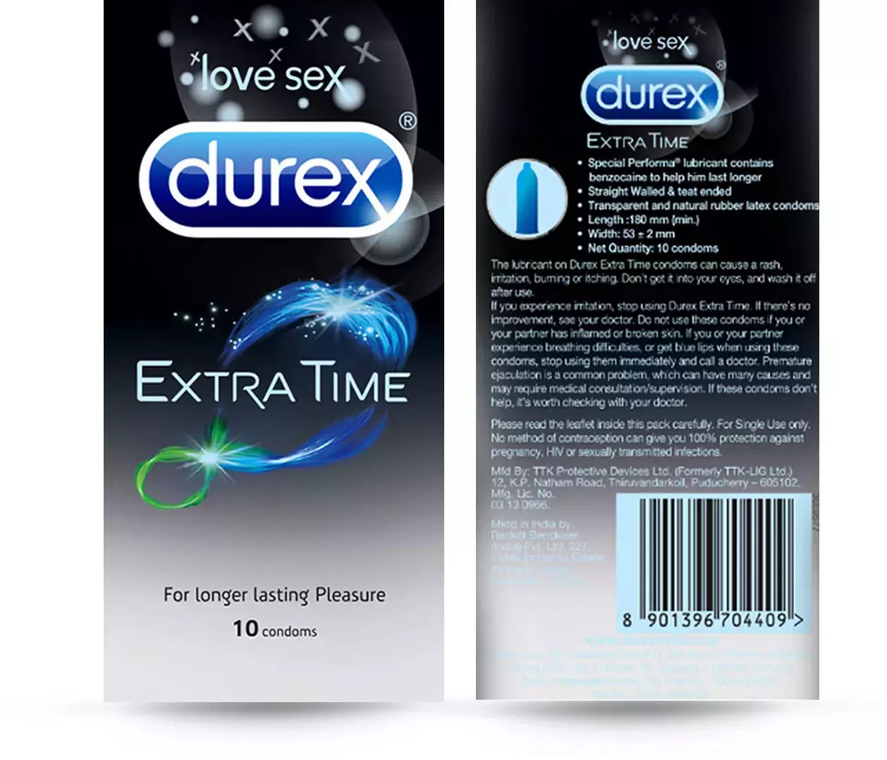 DUREX EXTRA TIME CONDOM (ELITE) for Men